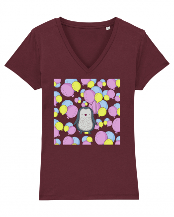 Pinguin Cu Baloane Burgundy