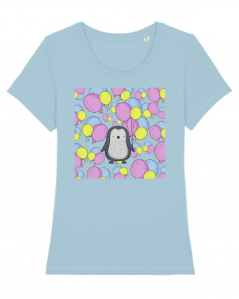 Pinguin Cu Baloane Sky Blue