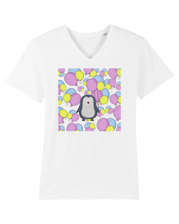 Pinguin Cu Baloane White