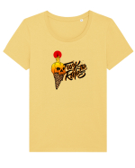 frules Tricou mânecă scurtă guler larg fitted Damă Expresser