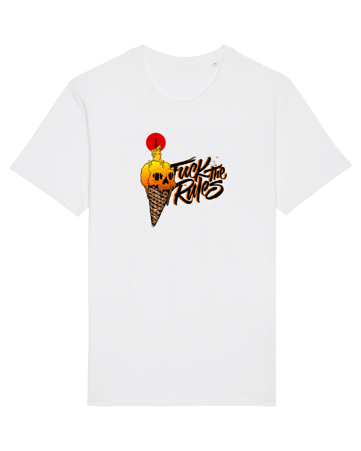 Tricou mânecă scurtă Unisex Rocker White