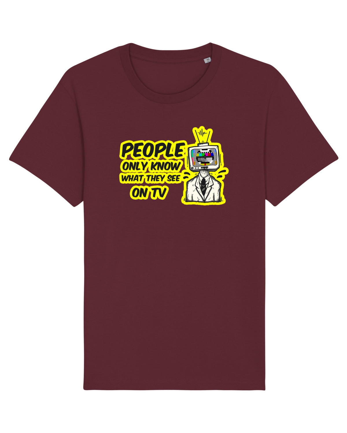 Tricou mânecă scurtă Unisex Rocker Burgundy