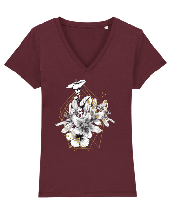Floral Auriu Burgundy