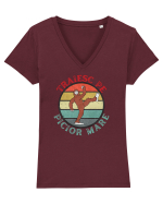 Funny Bigfoot Tricou mânecă scurtă guler V Damă Evoker