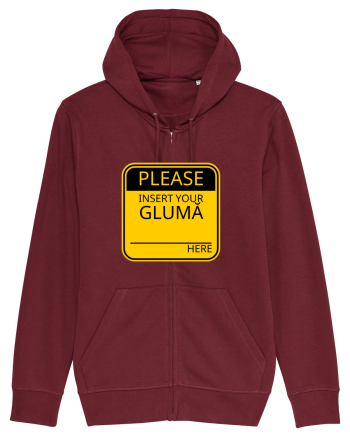 Please intert your glumă - sign Burgundy
