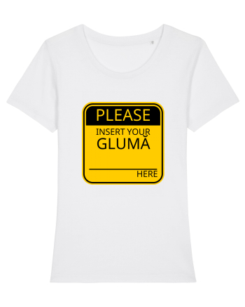 Please intert your glumă - sign White