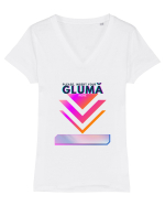 Please, insert your GLUMA here: Tricou mânecă scurtă guler V Damă Evoker