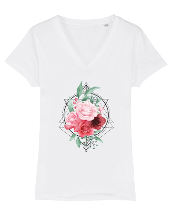 Floral Trandafiri White