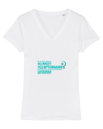 glume cu cleptomanii Tricou mânecă scurtă guler V Damă Evoker