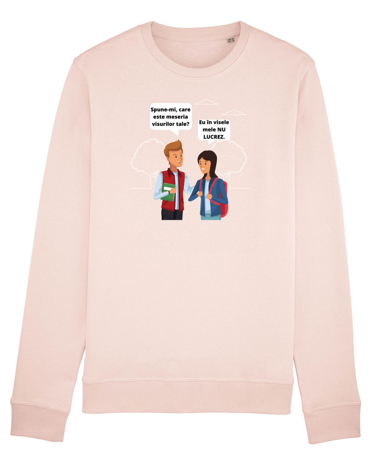 Bluză mânecă lungă Unisex Rise Candy Pink