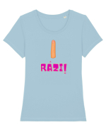 Râzi! Tricou mânecă scurtă guler larg fitted Damă Expresser