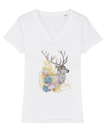 Floral cu Cerb White