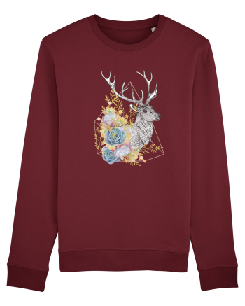 Floral cu Cerb Burgundy