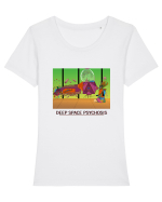 Deep Space Psychosis: The Shaman Tricou mânecă scurtă guler larg fitted Damă Expresser