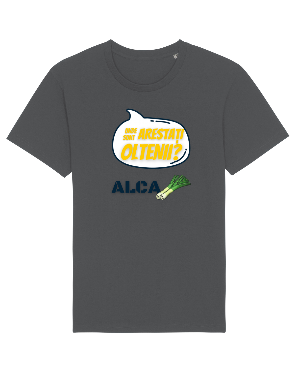 Tricou mânecă scurtă Unisex Rocker Anthracite