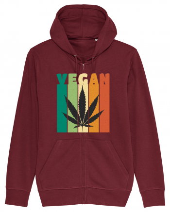 Vegan Weed Vintage Colors Burgundy