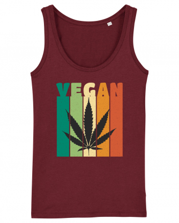 Vegan Weed Vintage Colors Burgundy