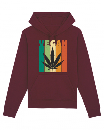 Vegan Weed Vintage Colors Burgundy