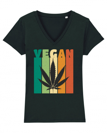 Vegan Weed Vintage Colors Black