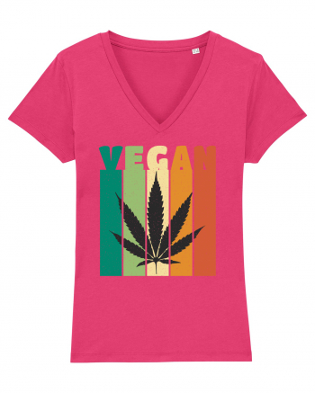 Vegan Weed Vintage Colors Raspberry