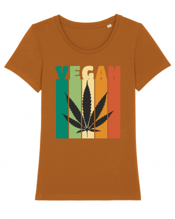 Vegan Weed Vintage Colors Roasted Orange