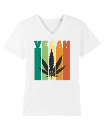 Vegan Weed Vintage Colors White