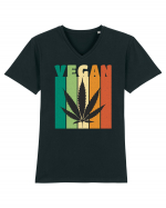 Vegan Weed Vintage Colors Tricou mânecă scurtă guler V Bărbat Presenter