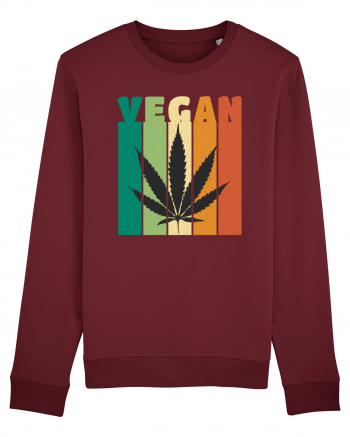 Vegan Weed Vintage Colors Burgundy