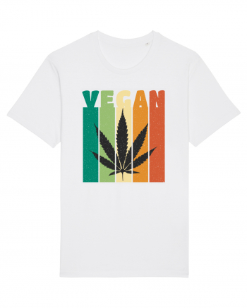 Vegan Weed Vintage Colors White