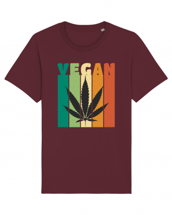 Vegan Weed Vintage Colors Burgundy