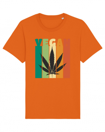 Vegan Weed Vintage Colors Bright Orange