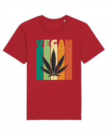 Vegan Weed Vintage Colors Red