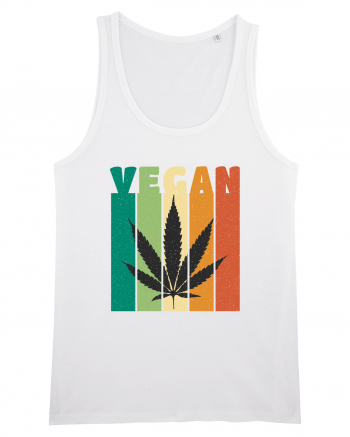 Vegan Weed Vintage Colors White