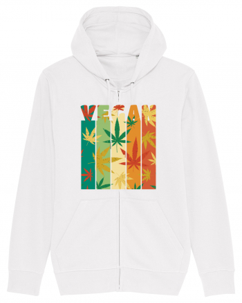 Vegan Vintage Weed Leaves White