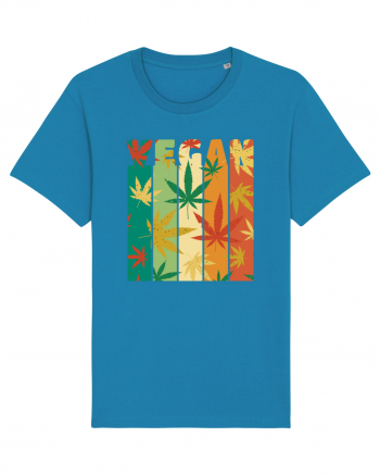 Vegan Vintage Weed Leaves Azur