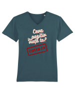 Ceva poziti in viata ta? Tricou mânecă scurtă guler V Bărbat Presenter