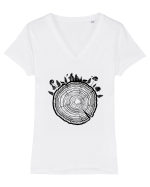 Iubeste Natura Tricou mânecă scurtă guler V Damă Evoker