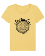 Iubeste Natura Tricou mânecă scurtă guler larg fitted Damă Expresser