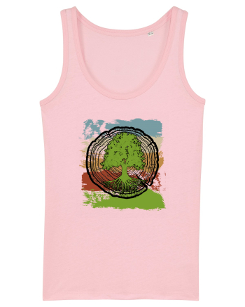 Vintage Life Tree Cotton Pink