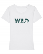 WILD Tricou mânecă scurtă guler larg fitted Damă Expresser