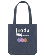 I Need a Hug(e amount of yarn.) alb Sacoșă textilă