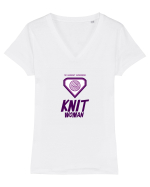 The Legendary Superheroine Knit Woman Tricou mânecă scurtă guler V Damă Evoker