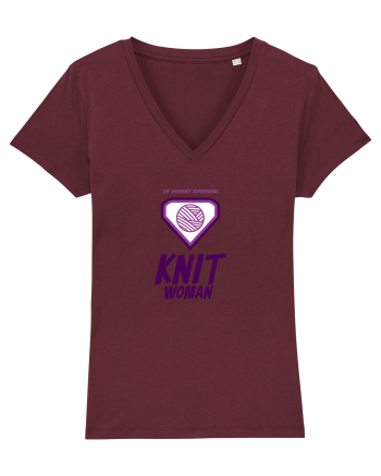 The Legendary Superheroine Knit Woman Burgundy