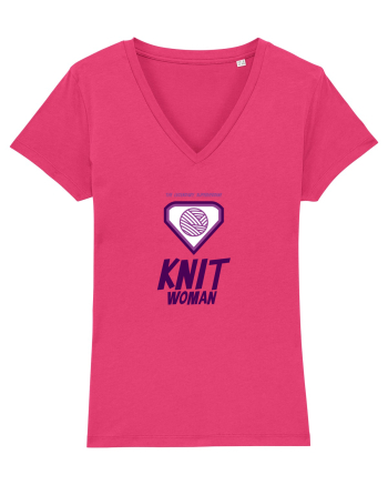 The Legendary Superheroine Knit Woman Raspberry