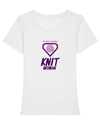 The Legendary Superheroine Knit Woman White