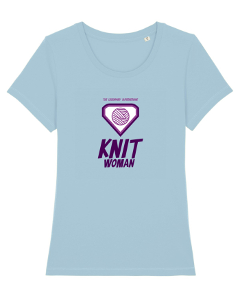 The Legendary Superheroine Knit Woman Sky Blue