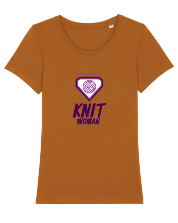 The Legendary Superheroine Knit Woman Roasted Orange