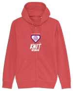 The Legendary Superheroine Knit Woman (alb) Hanorac cu fermoar Unisex Connector