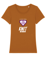 The Legendary Superheroine Knit Woman (alb) Tricou mânecă scurtă guler larg fitted Damă Expresser