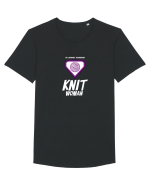 The Legendary Superheroine Knit Woman (alb) Tricou mânecă scurtă guler larg Bărbat Skater